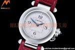 Cartier - Pasha Ladies Red SS/LE White/Num AF Qtz