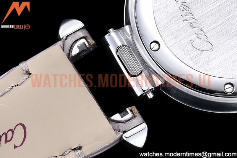 Cartier - Pasha Ladies Grey SS/LE White/Num AF Qtz