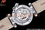 Cartier - Pasha Ladies Grey SS/LE White/Num AF Qtz