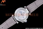 Cartier - Pasha Ladies Grey SS/LE White/Num AF Qtz