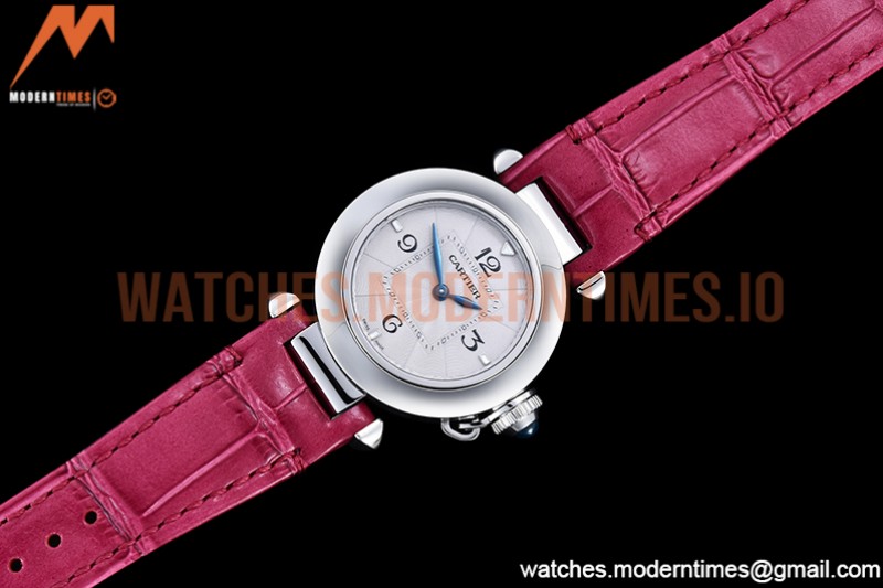 Cartier - Pasha Ladies Pink SS/LE White/Num AF Qtz