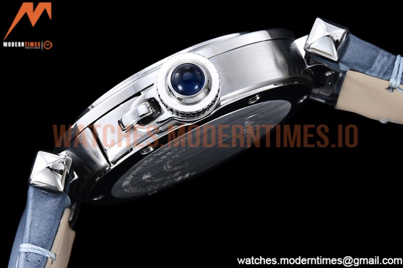 Cartier - Pasha Ladies Blue SS/LE White/Num AF Qtz