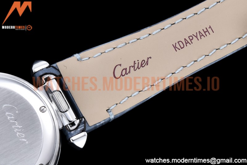 Cartier - Pasha Ladies Blue SS/LE White/Num AF Qtz