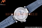Cartier - Pasha Ladies Blue SS/LE White/Num AF Qtz