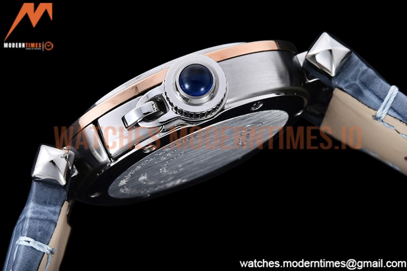 Cartier - Pasha Ladies Blue RG/SS/LE White/Num AF Qtz