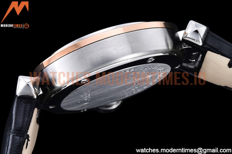 Cartier - Pasha Ladies Blk RG/SS/LE White/Num AF Qtz