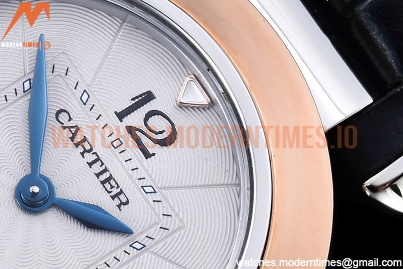 Cartier - Pasha Ladies Blk RG/SS/LE White/Num AF Qtz