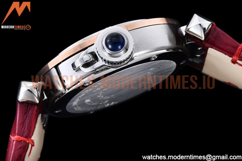 Cartier - Pasha Ladies Red RG/SS/LE White/Num AF Qtz