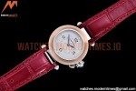 Cartier - Pasha Ladies Red RG/SS/LE White/Num AF Qtz