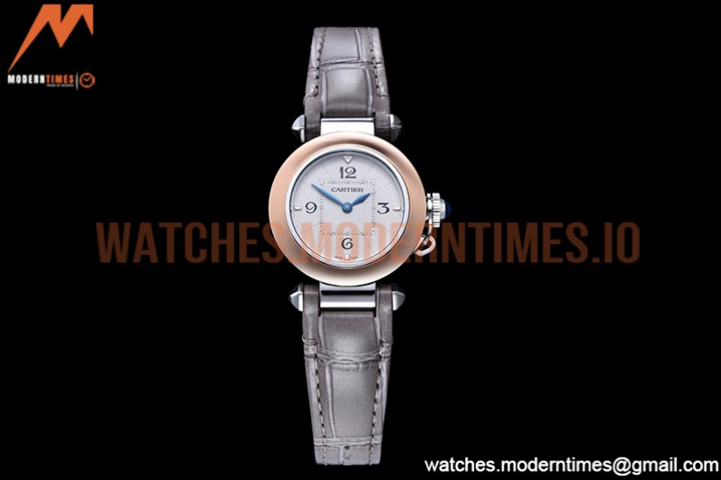 Cartier - Pasha Ladies Grey RG/SS/LE White/Num AF Qtz
