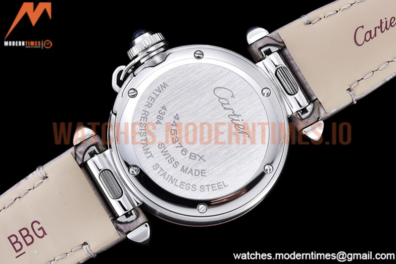 Cartier - Pasha Ladies Grey RG/SS/LE White/Num AF Qtz