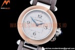 Cartier - Pasha Ladies Grey RG/SS/LE White/Num AF Qtz