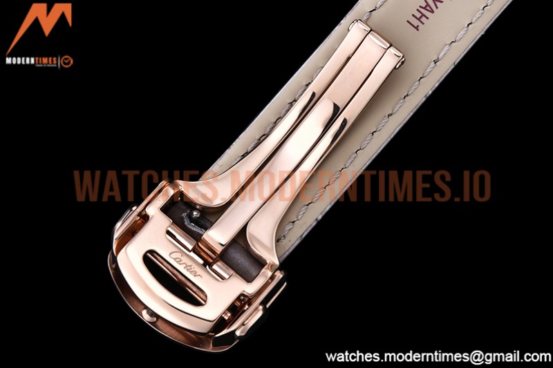 Cartier - Pasha Ladies Dia Grey RG/LE White/Num AF Qtz