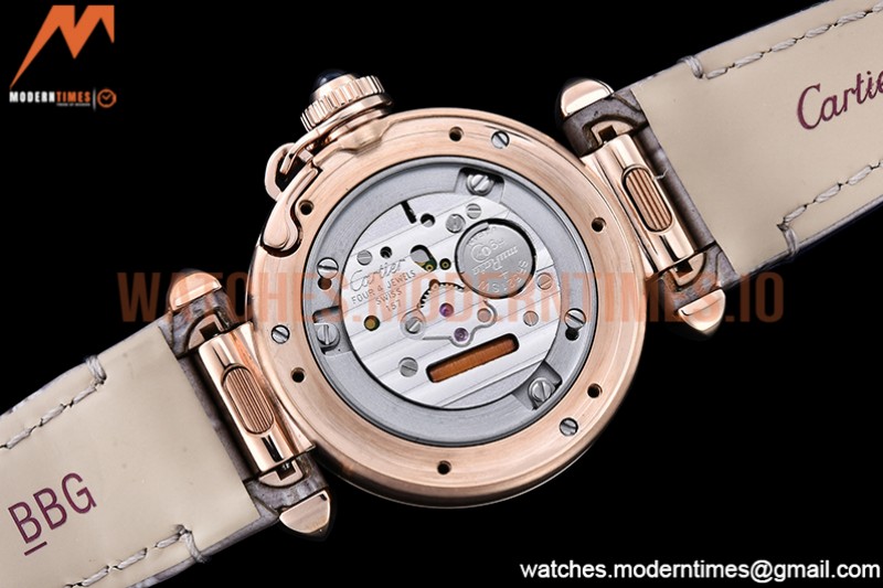 Cartier - Pasha Ladies Dia Grey RG/LE White/Num AF Qtz