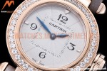 Cartier - Pasha Ladies Dia Grey RG/LE White/Num AF Qtz