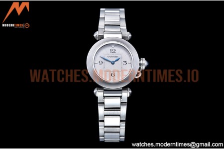 Cartier - Pasha Ladies SS/SS White/Num AF Qtz