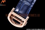 Cartier - Pasha Ladies Blue RG/LE White/Num AF Qtz