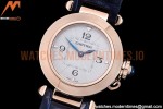 Cartier - Pasha Ladies Blue RG/LE White/Num AF Qtz