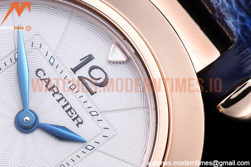 Cartier - Pasha Ladies Blue RG/LE White/Num AF Qtz