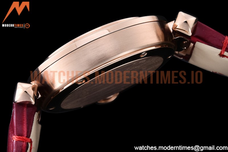 Cartier - Pasha Ladies Red RG/LE White/Num AF Qtz