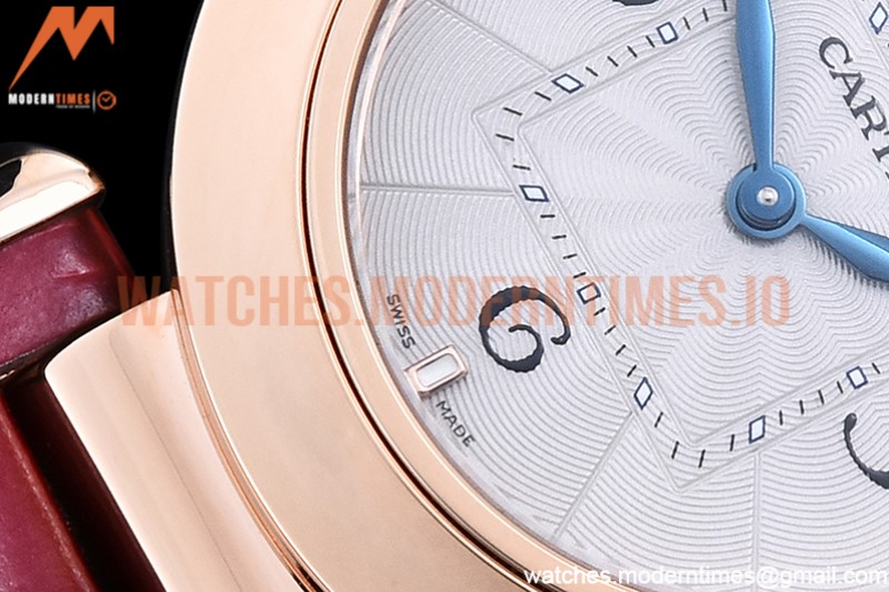 Cartier - Pasha Ladies Red RG/LE White/Num AF Qtz