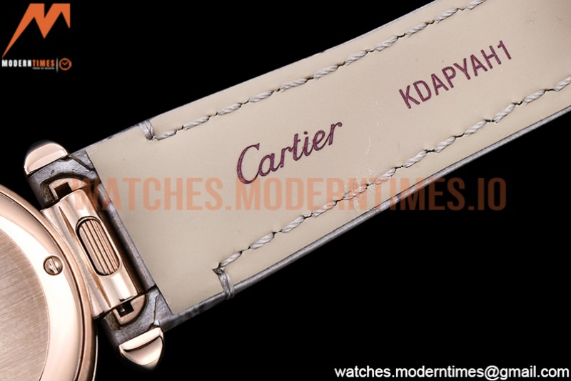 Cartier - Pasha Ladies Grey RG/LE White/Num AF Qtz