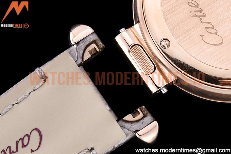 Cartier - Pasha Ladies Grey RG/LE White/Num AF Qtz