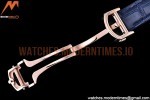 Cartier - Pasha Ladies Dia Blue RG/LE White/Num AF Qtz