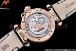 Cartier - Pasha Ladies Dia Blue RG/LE White/Num AF Qtz