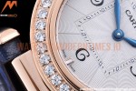Cartier - Pasha Ladies Dia Blue RG/LE White/Num AF Qtz