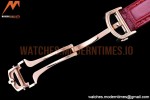 Cartier - Pasha Ladies Dia Red RG/LE White/Num AF Qtz