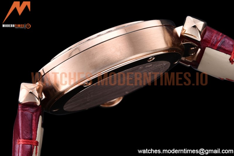 Cartier - Pasha Ladies Dia Red RG/LE White/Num AF Qtz