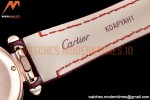 Cartier - Pasha Ladies Dia Red RG/LE White/Num AF Qtz