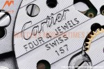 Cartier - Pasha Ladies Dia Red RG/LE White/Num AF Qtz
