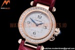Cartier - Pasha Ladies Dia Red RG/LE White/Num AF Qtz