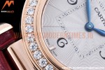 Cartier - Pasha Ladies Dia Red RG/LE White/Num AF Qtz
