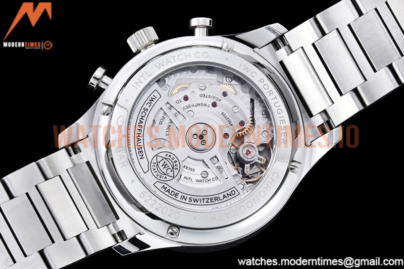 IWC - Portuguese Chrono Ed SS/SS Wht/Blue Num ZF A7750