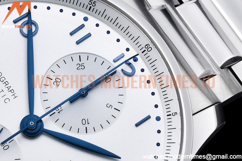 IWC - Portuguese Chrono Ed SS/SS Wht/Blue Num ZF A7750