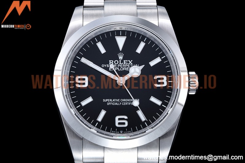 Rolex - Explorer 1 124270 36mm 904L SS/SS Blk GMF V2 VR3230