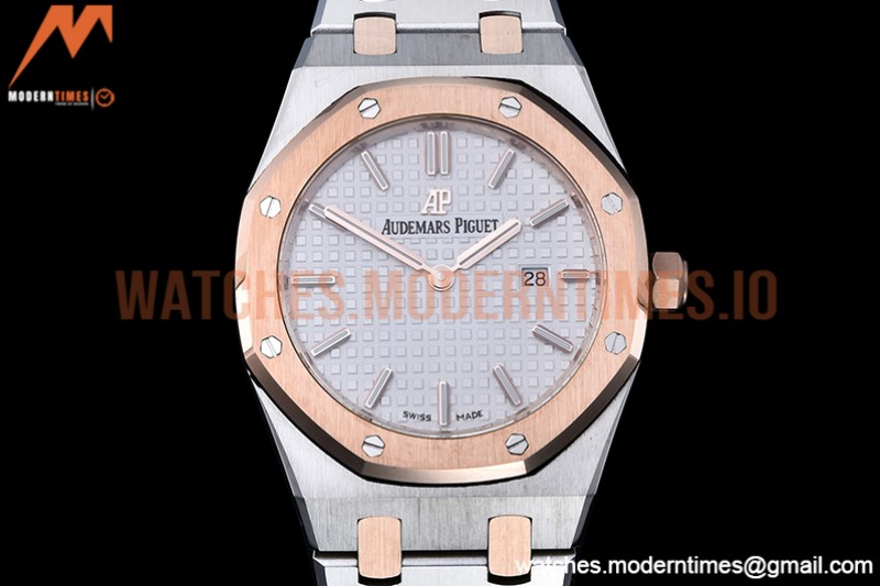 Audemars Piguet - Royal Oak Ladies 67650SR 33mm RG/SS White JJF Qtz