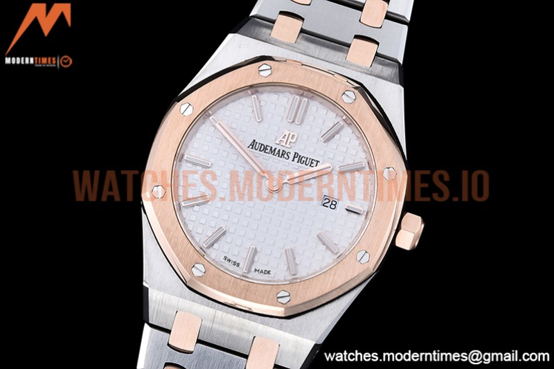 Audemars Piguet - Royal Oak Ladies 67650SR 33mm RG/SS White JJF Qtz