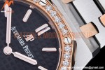 Audemars Piguet - Royal Oak Ladies 67650SR 33mm RG/SS Black JJF Qtz
