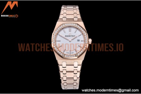 Audemars Piguet - Royal Oak Ladies 67651OR 33mm Dia RG/RG White JJF Qtz