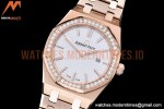 Audemars Piguet - Royal Oak Ladies 67651OR 33mm Dia RG/RG White JJF Qtz