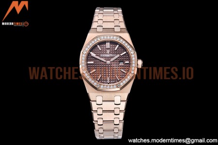 Audemars Piguet - Royal Oak Ladies 67651OR 33mm Dia RG/RG Brown JJF Qtz