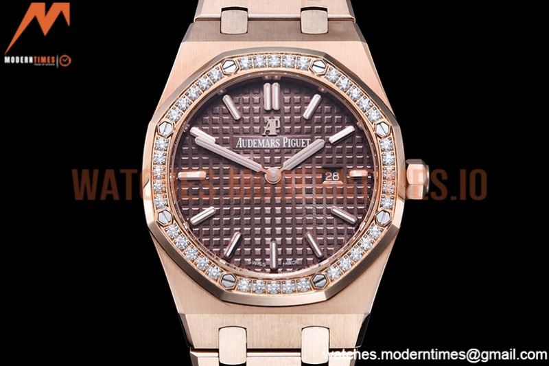 Audemars Piguet - Royal Oak Ladies 67651OR 33mm Dia RG/RG Brown JJF Qtz
