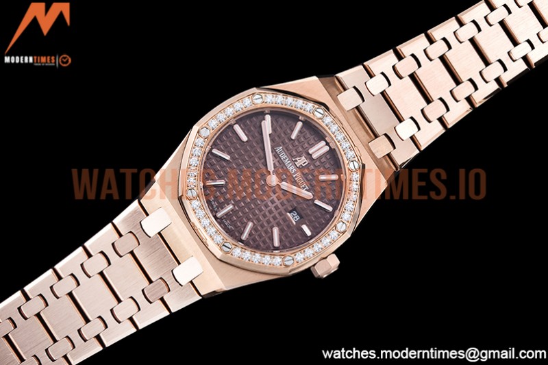 Audemars Piguet - Royal Oak Ladies 67651OR 33mm Dia RG/RG Brown JJF Qtz