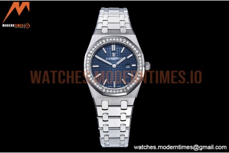 Audemars Piguet - Royal Oak Ladies 67651ST 33mm Dia SS/SS Blue JJF Qtz