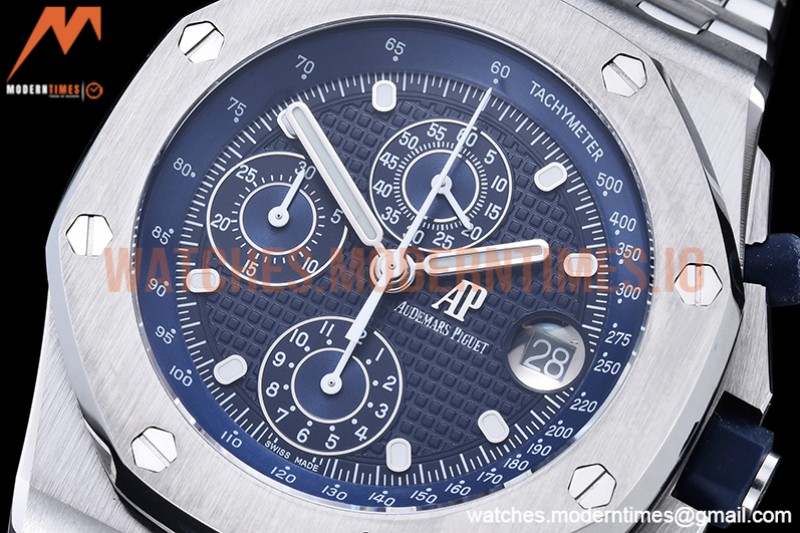 Audemars Piguet - AP ROO Chronograph SS/SS Blue/Dot JJF A3126 Mod