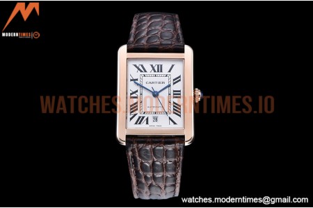 Cartier - Tank Solo Brn-C RG/LE White TWF Miyota 9015